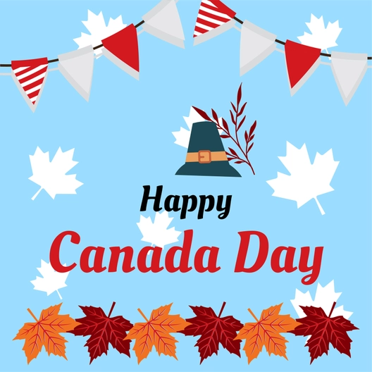 Happy Canada Day Illustration