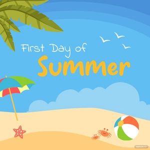 First Day of Summer Vector