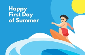 Happy First Day of Summer Illustration
