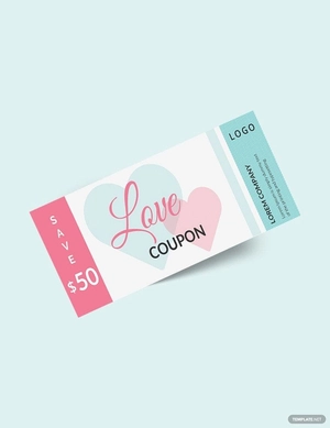 Love Blank Coupon Template