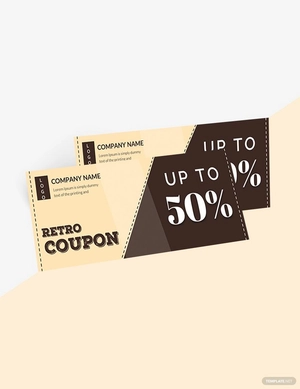 Retro Blank Coupon Template