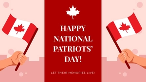 National Patriots' Day Greeting Card Background
