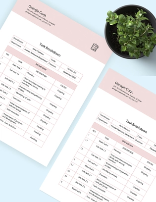 Breakdown Template