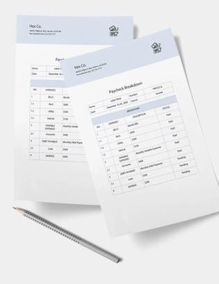 Paycheck Breakdown Template
