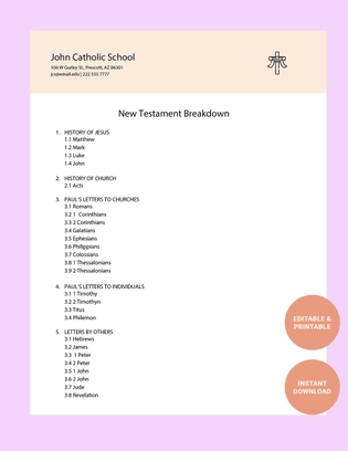 Bible Breakdown Template