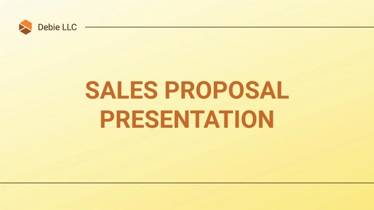Sales Proposal Presentation Template