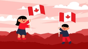 National Patriots' Day Cartoon Background