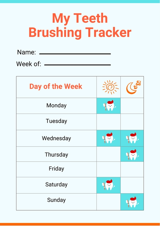 Teeth Brushing Chart
