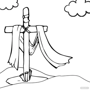 Good Friday Color Drawing