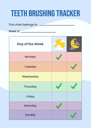 Teeth Brushing Chart