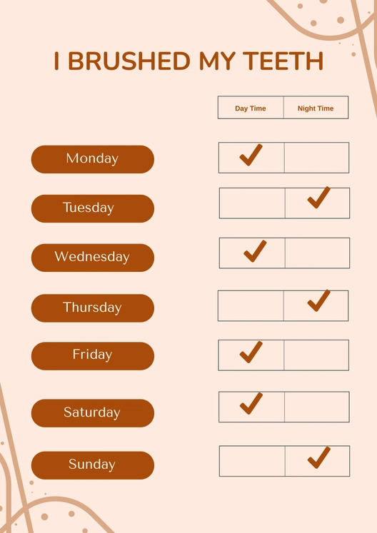 I Brushed My Teeth Chart