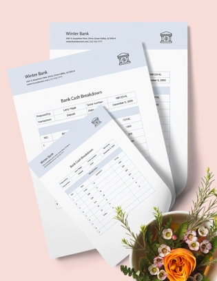 Bank Breakdown Template