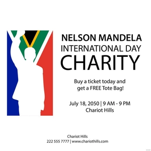 Nelson Mandela International Day Flyer Vector