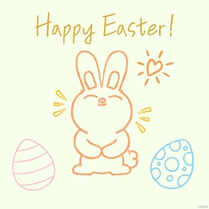 Easter Chalk Design Vector