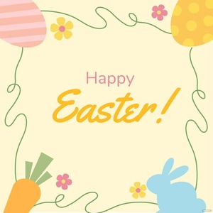 Easter Border Vector