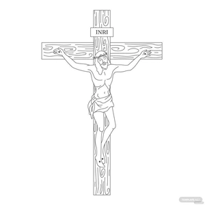 Good Friday Drawing Vector