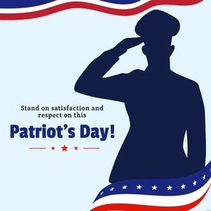 Patriots' Day Greeting Card Vector