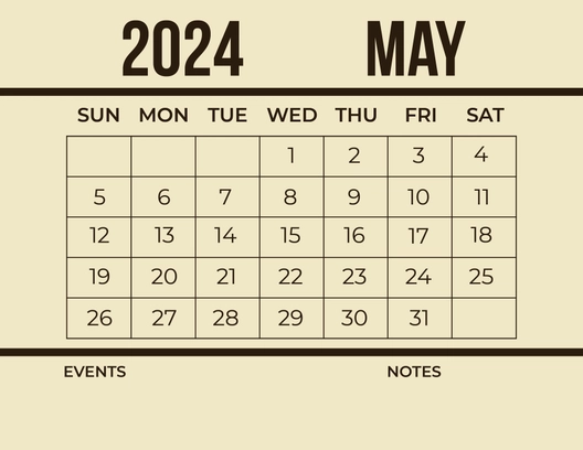 Blank May 2024 Calendar Blank May 2024 Calendar