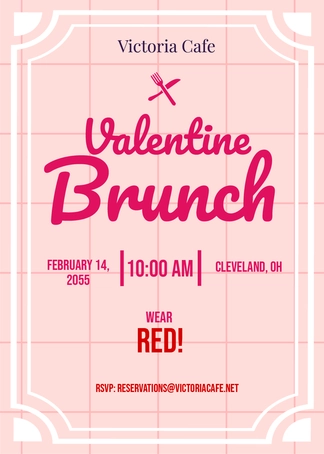 Valentine's Brunch Invitation Template