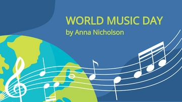 Free World Music Day Presentation Template to Edit Online