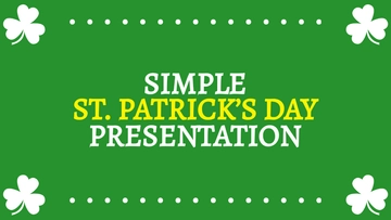 Free Simple St. Patrick's Day Presentation Template to Edit Online