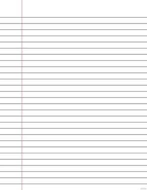 Wide Ruled Notebook Paper Template