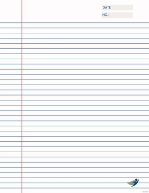 School Notebook Paper Template