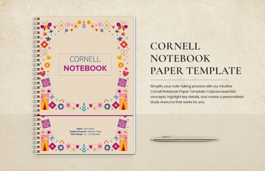 Cornell Notebook Paper Template