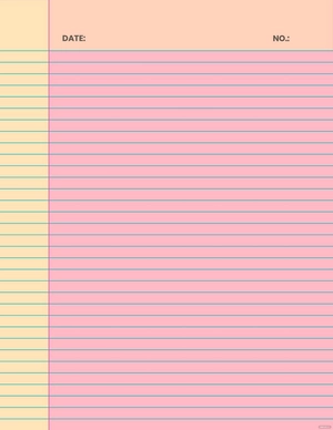 Colorful Lined Notebook Paper Template