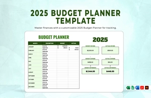 2025 Budget Planner Template