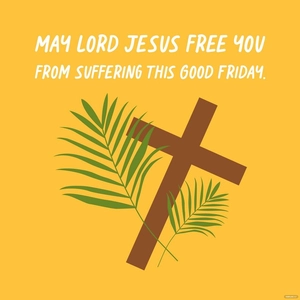 Free Good Friday Message Vector