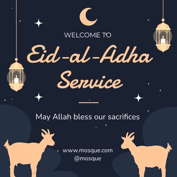 Free Eid al-Adha FB Post Template to Edit Online