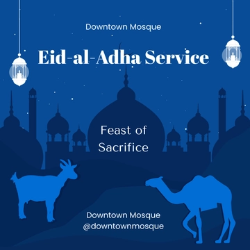 Free Eid al-Adha Whatsapp Post Template to Edit Online