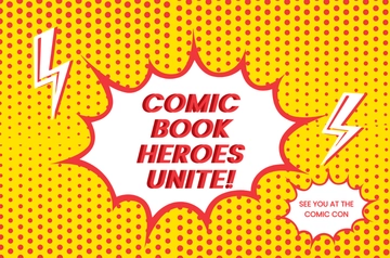 Free Comic-Con Banner Template to Edit Online Free Comic-Con Banner Template to Edit Online