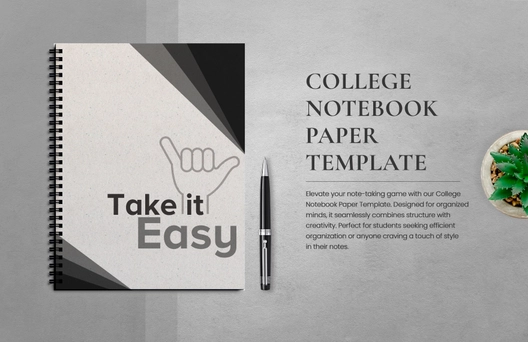 College Notebook Paper Template