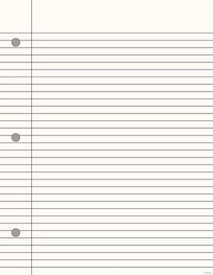 College Ruled Paper Template