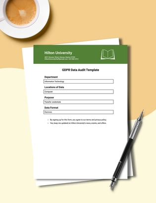 GDPR Data Audit Template