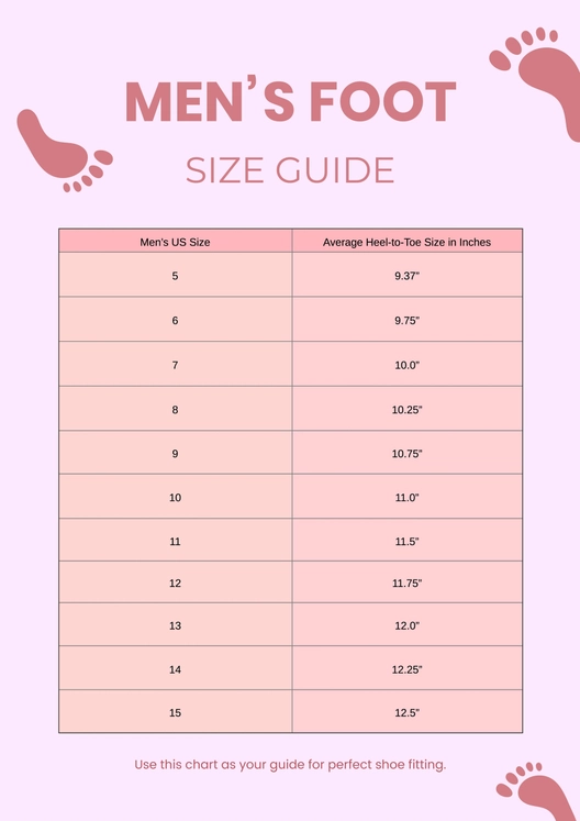 Men's Foot Size Chart