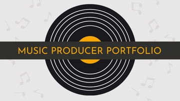 Free Music Producer Portfolio Presentation Template to Edit Online