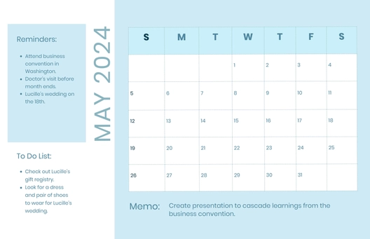 Printable May 2024 Deskpad Planner