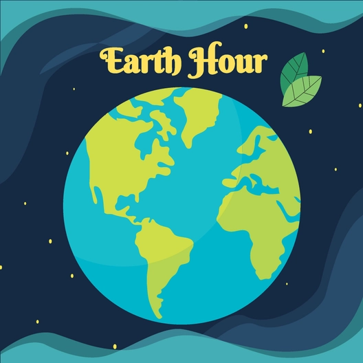 Earth Hour Border Vector
