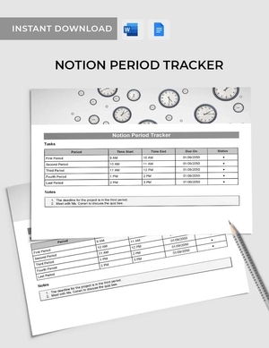 Notion Period Tracker Template