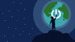 Earth Hour Aesthetic Background