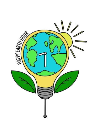 Earth Hour Color Drawing