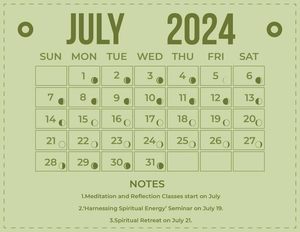 July 2024 Calendar With Moon Phases
