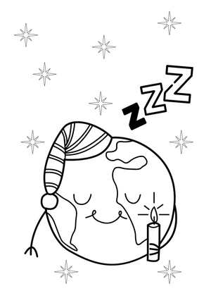Easy Earth Hour Drawing