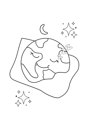 Kids Earth Hour Drawing