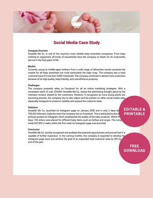 Social Media Case Study Template