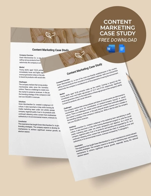 Content Marketing Case Study Template