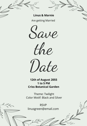 Bridesmaid Save The Date Calendar Template